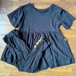 Bamboo Posh Peanut 2T Peplum and Pant set